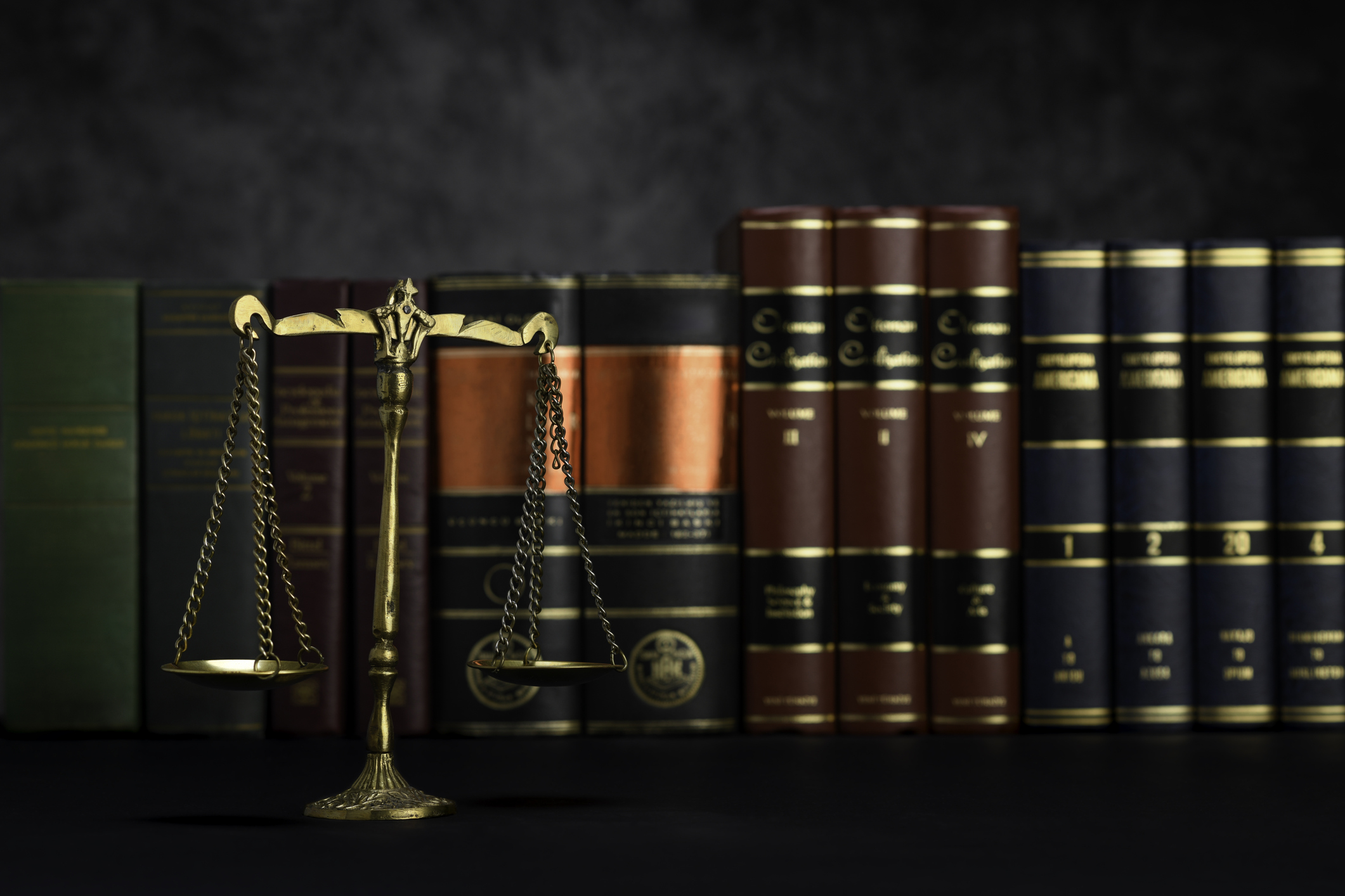 scales with law books